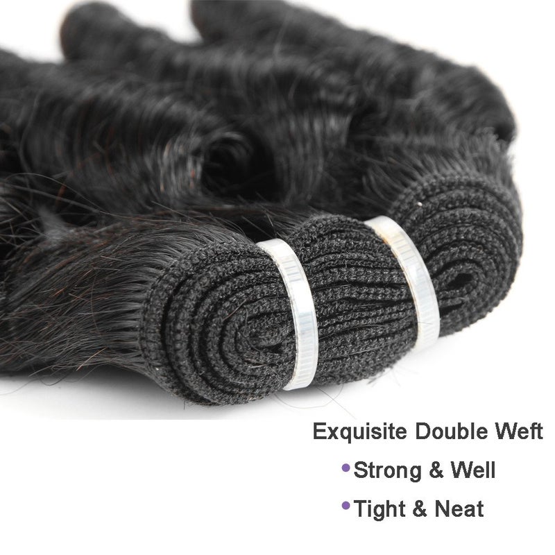 Molefi Brazilian Funmi Hair 3 Bundles burmese curly bundles human hair Short Curly Weave 9A Unprocessed Brazilian Human Hair Extensions 100g/pc Full Head Natural Color (12" 12" 12") - Image 5